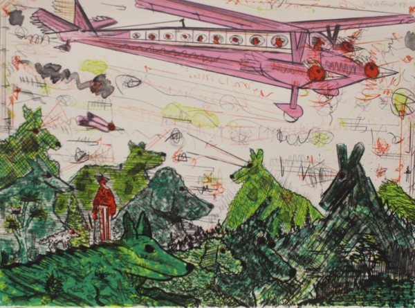 <span class='caption-artist'>Roy De Forest</span>, <span class='caption-title'>The Airplane</span>, <span class='caption-year'>1993</span>