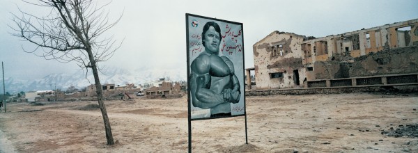 <span class='caption-artist'>Zalmaï</span>, <span class='caption-title'>An advertisement for a weight room and gym in Kabul. Karte Seh, Kabul</span>, <span class='caption-year'>2001-2004</span>