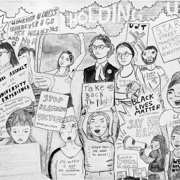 <span class='caption-artist'>FAG Feminist Art Gallery (Deirdre Logue, Allyson Mitchell, Mandi Gray, Morgan Sea, and Heidi Cho)</span>, <span class='caption-title'>#SilenceisViolence</span>, <span class='caption-year'>2017</span>, <span class='caption-medium'>Detail</span>