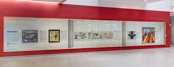 <span class='caption-artist'>FAG Feminist Art Gallery, Rachel Macfarlane, Meryl McMaster, Ed Pien, and Jon Sasaki</span>, <span class='caption-title'>Writers Select</span>, <span class='caption-year'>2019</span>, <span class='caption-medium'>Installation view</span>